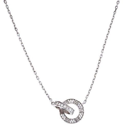Cartier Love Necklace, Diamond-Paved 