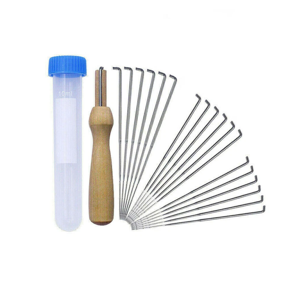 Juego de 20 agujas de fieltro con mango herramientas de fieltro de lana hágalo usted mismo iniciador de fieltro mixto Foto 2 de 4