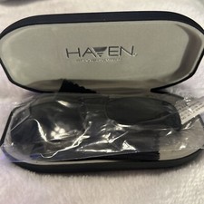 Haven Unisex Fit Over Clip-On Rimless Sunglasses w/Hard Case  Cleaning Cloth