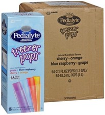 PEDIALYTE FREZE POP ASSORTED RETAIL BOX 4X16CT
