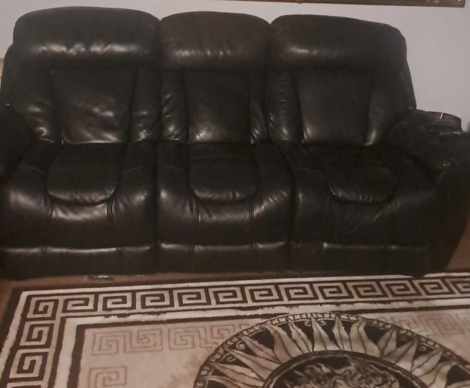 Recliner Sofa Leather 3+2+1 Bonded Reclining Lazyboy Sofa Suite Pc