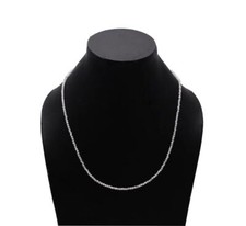 Collana di perline sfaccettate Rondelle autentiche pietre di luna bianche 3 m...