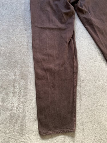 Pantalones de mezclilla sueltos holgados marrón oscuro 34x33 vintage Levis Silvertab para hombre hechos en EE. UU. - Imagen 18 de 19