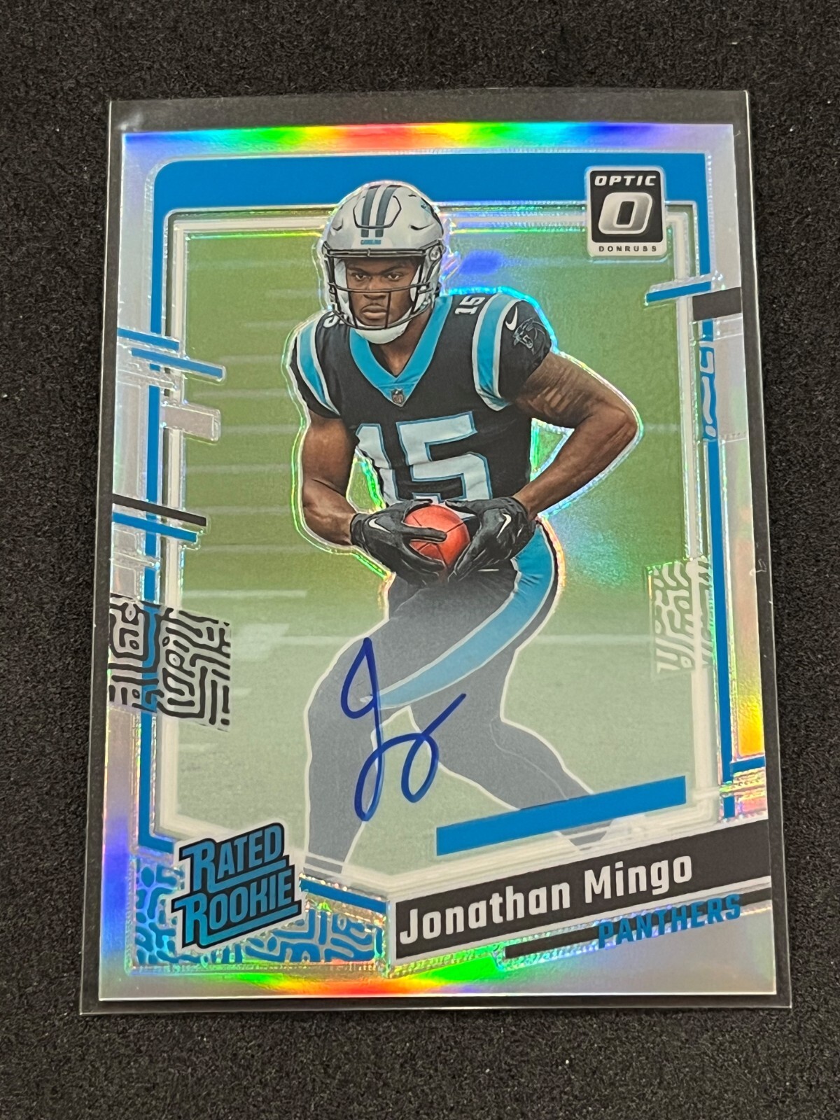 2023 Panini Donruss Optic Jonathan Mingo Rated Rookie Holo Auto 14/150 #215