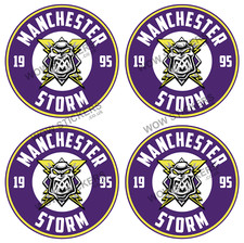 Manchester Storm Ice Hockey Stickers laptop Car Van Window(Choose size/Quantity)