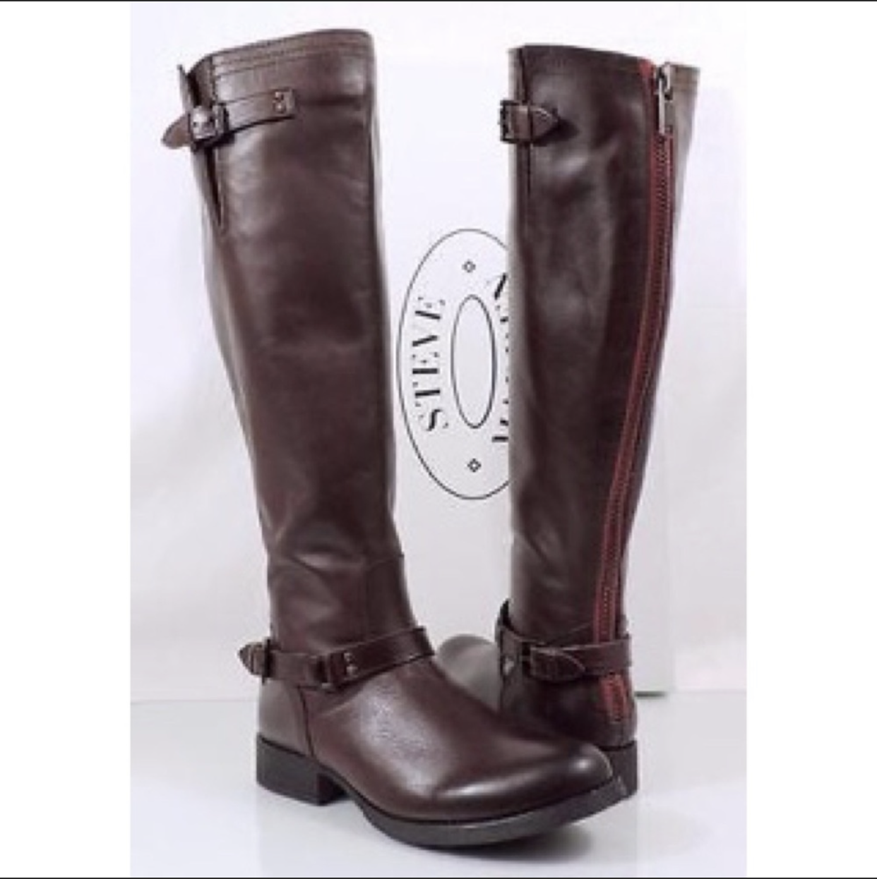 Steve Madden Rex brown leather tall 