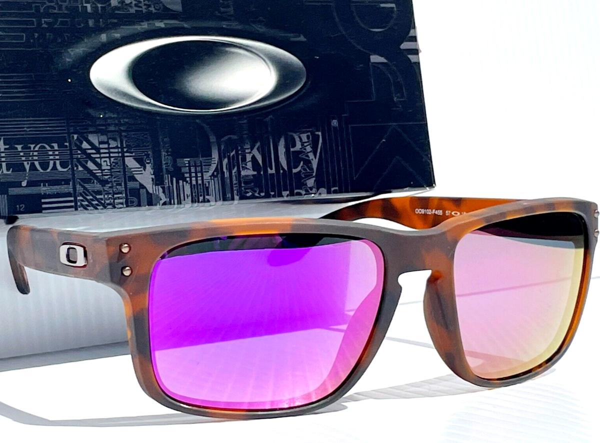 Oakley HOLBROOK Matte Tortoise w POLARIZED Galaxy Violet Mirror