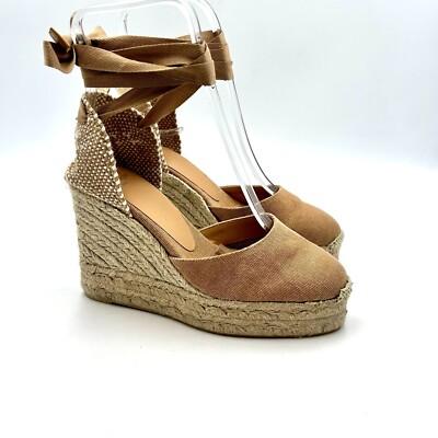 Keile Castaner Tuch Haselnuss Schnürsenkel Ankle h11cm Pla 3cm Carina/8ED/002