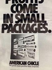 Chiclets Candy Print Ad Original Vintage 1979 Rare VHTF Bubblicious Dentyne Trid
