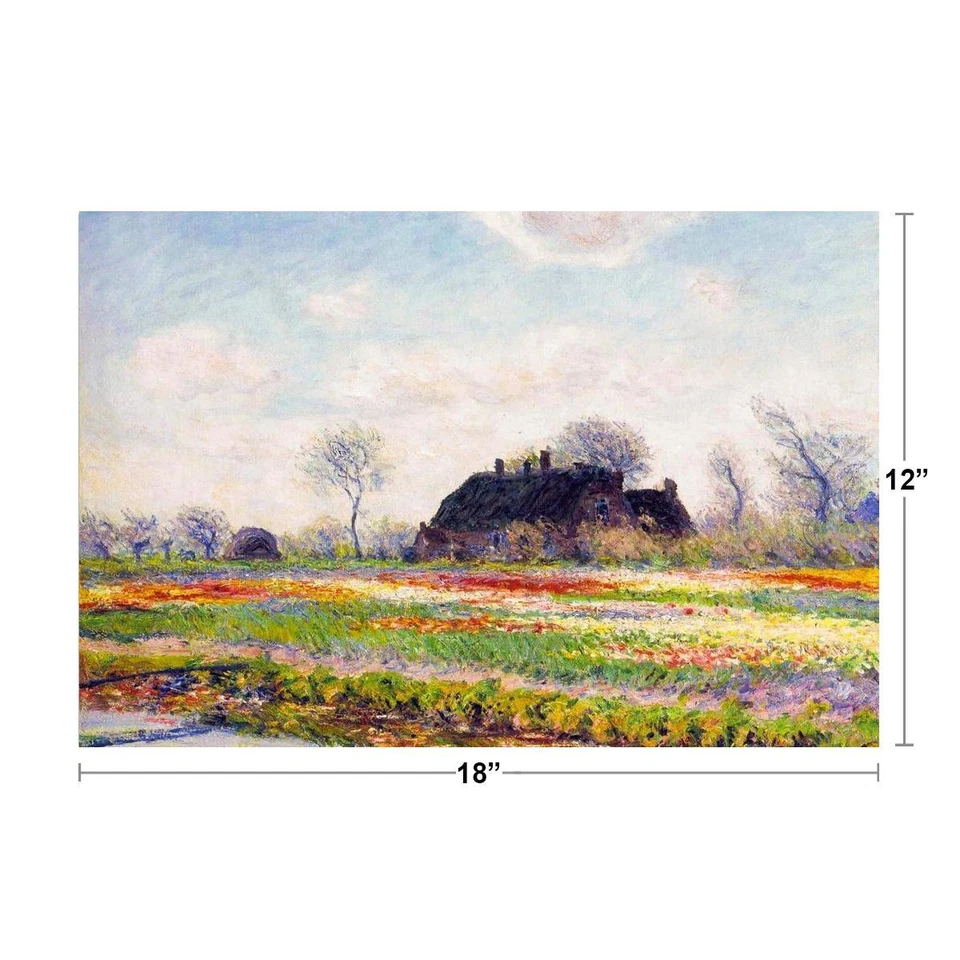 Claude Monet Tulip Fields At Sassenheim Near Leiden French Art Poster 18x12 - Image 2 of 3