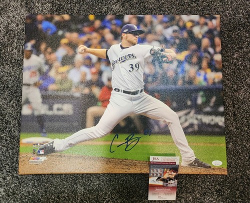 CY Young Pitcher CORBIN BURNES Signed 16x20 Canvas AUTO - JSA Orioles Brewers - Picture 2 of 12
