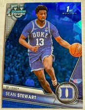Sean Stewart 2023-24 Bowman Chrome Sapphire University Basketball #21 Duke U