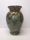 READ VTG FRANKOMA Art Pottery LARGE Spiral Carved Swirled Vase Prairie Green 73
