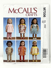 McCALL'S 7336 - 18" Doll Clothes, Top, Dress Skirt, Pants and Leggings Uncut FF