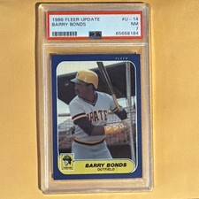 Fleer 1986 Update #U-14 Barry Bonds Rookie PSA 7 Pittsburgh Pirates MLB Card. rookie card picture