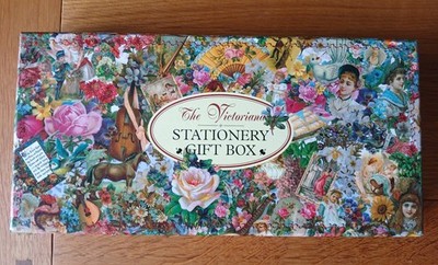 The Victoriana Briefpapier Geschenkbox Vintage 1995 Schreibset Adressbuch