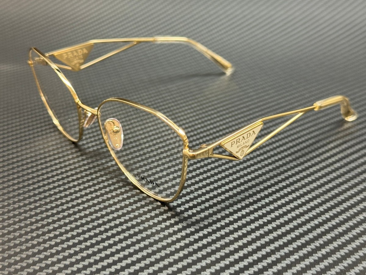 PRADA PR 52ZV ZVN1O1 Pale Gold Women's 55 mm Eyeglasses