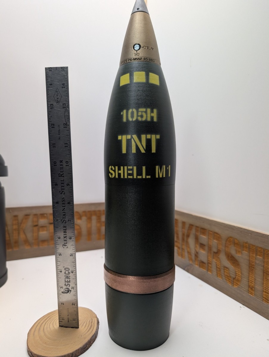 105MM M1 Artillery Shell TNT - 3D printed The Original Whiskey
