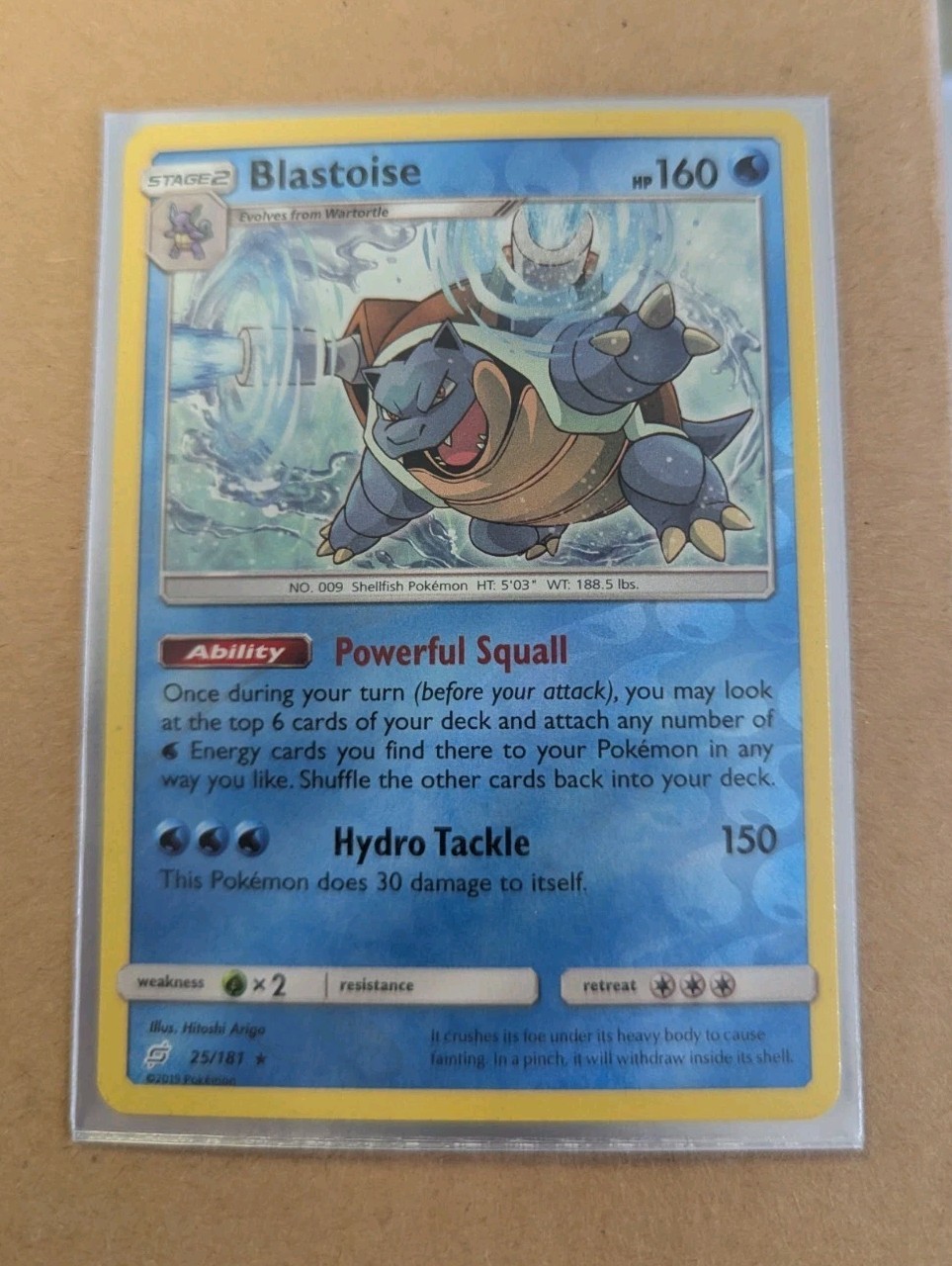 2019 POKEMON BLASTOISE 25/181 TEAM UP SET USED CARD