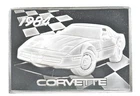 1984 Corvette Silver Art Bar Vintage Car *3262