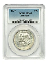 1937 50C Antietam PCGS MS65 - Classic Silver Commemorative - Low Mintage Issue