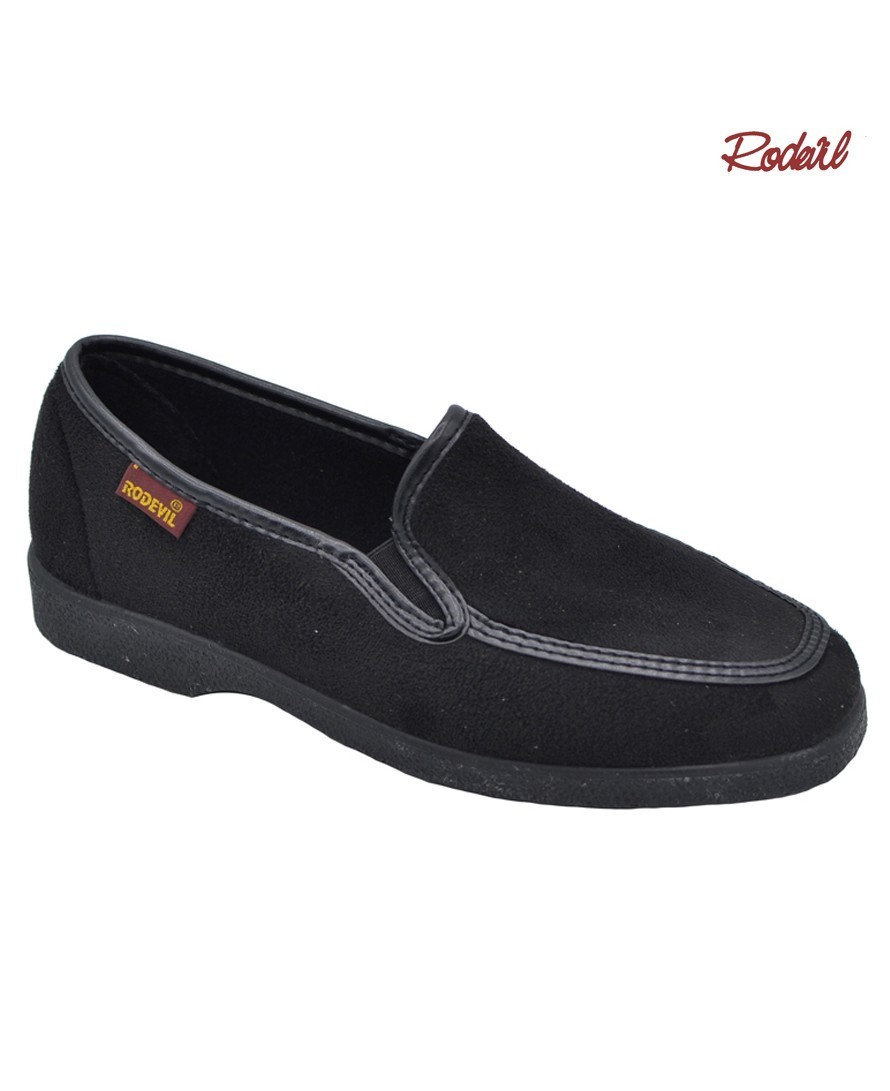 Zapatos Hombre Mocasín Negro RODEVIL de Tela - Cómodos y Ligeros 602