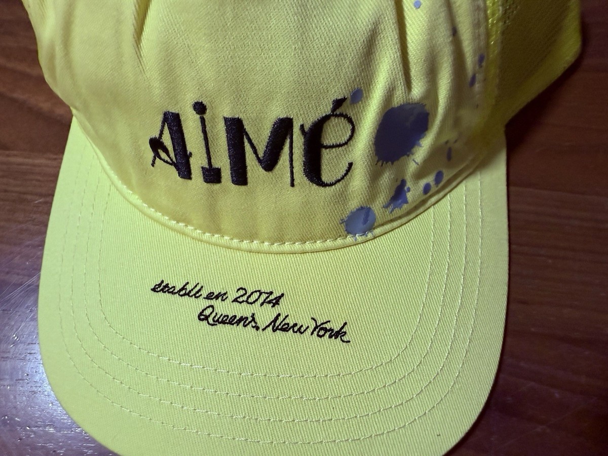 Aime Leon Dore ALD Studio Ink Splatter Hat Cap “Lemon” Logo