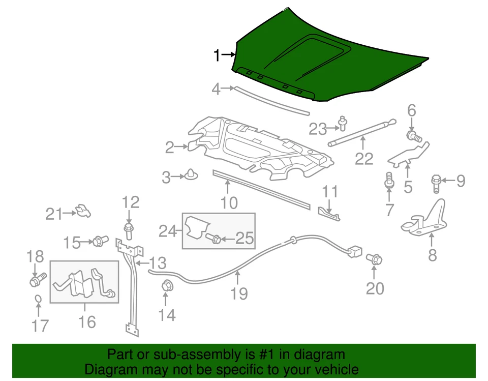 Подлинный капот GM 22756991 - Изображение 4 из 4