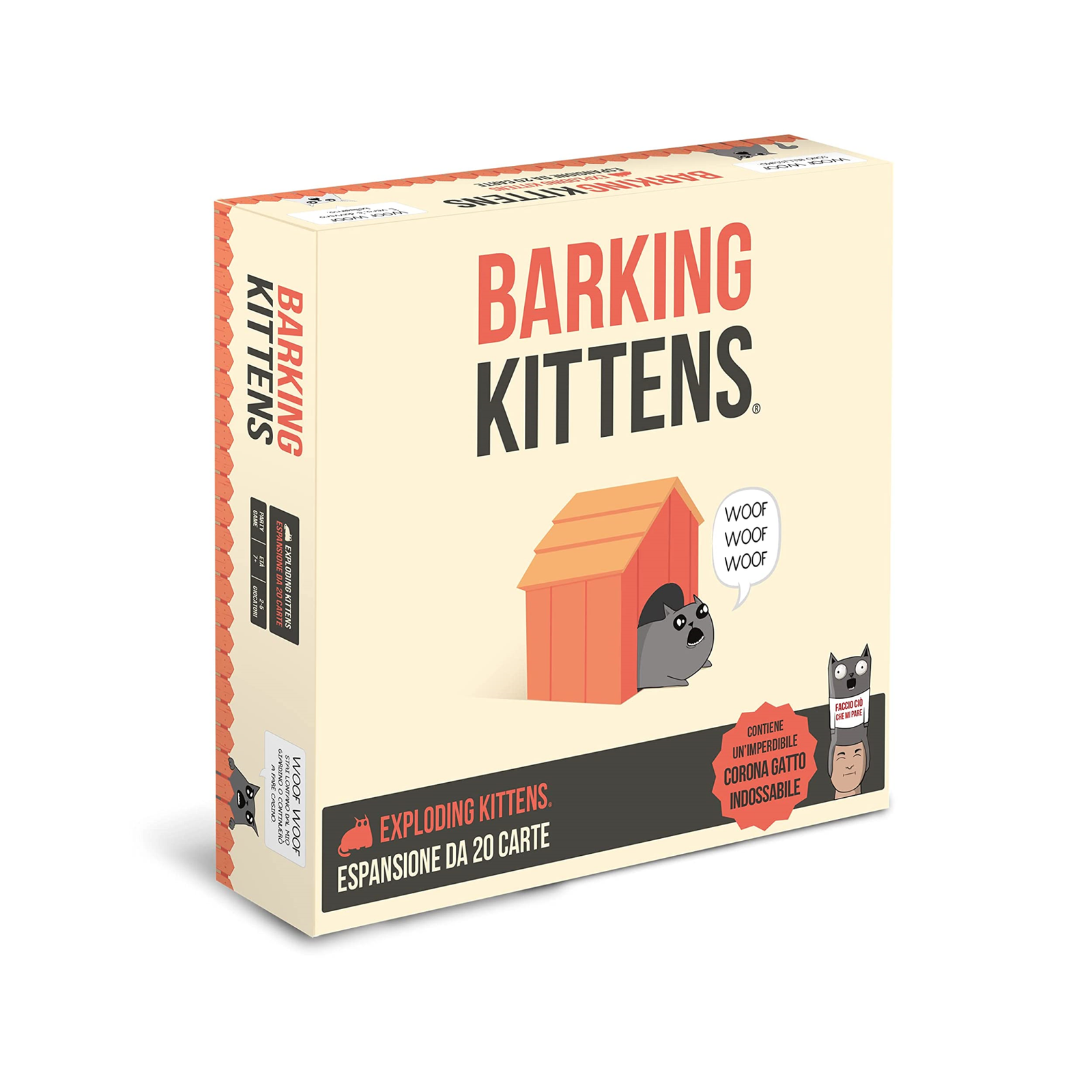 Asmodée Multicolore Exploding Kittens - Barking Kittens (Ed. Italiana) (Italiano, 2 - 5 Giocatori) - Immagine 2