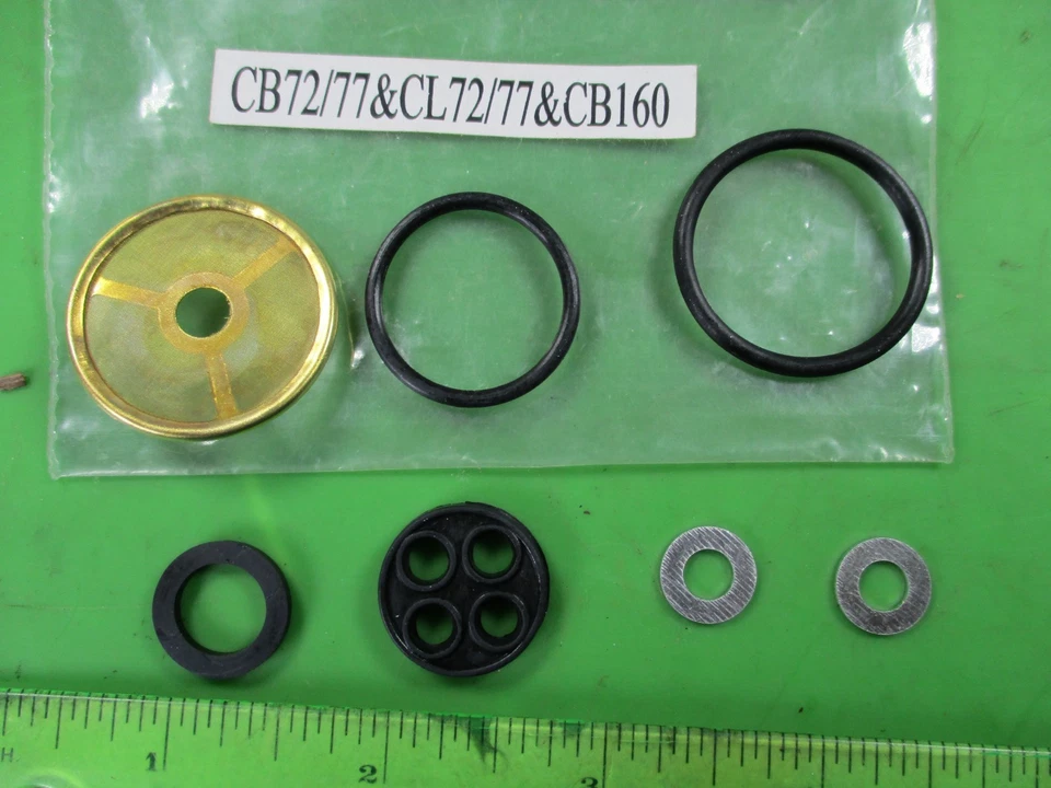 RetroBikes Honda CB72 CB77 CL72 CL77 250 305 Kit de reparación de grifo de combustible Petcock🔥 Nuevo de Lote Antiguo Foto 2 de 3