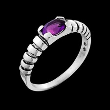 925 Sterling Silver Amethyst Ring, February Birthstone Ring, Amethyst...