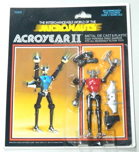Vintage 1977 Mego Micronauts Acroyear II Red 71015 New Sealed