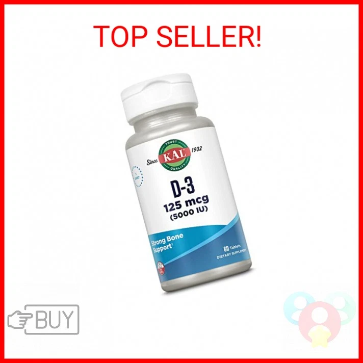 Витамин D3 KAL 5000 МЕ 125 мкг, высокоэффективные таблетки витамина D, абсорбция кальция - Изображение 2 из 2