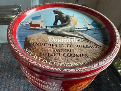 DOSE DANMARK Butter Cookies Dose,groß,19 cm Durchmesser+10 cm Höhe,258 Gramm