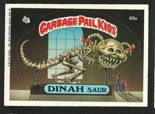 1986 OS3 Topps Garbage Pail Kids Stickers Dinah Saur #88a Dinah Saur EX++_NM