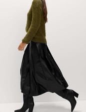 Marks & Spencer Womens Black Midaxi Pleated Skirt - M&S