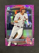 2025 Bowman Draft #BDC-57 Matthew Miura Chrome Fuchsia Reptilian Refractor /199
