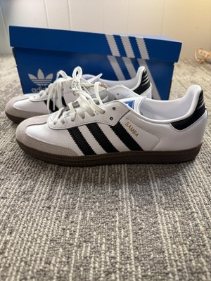 Adidas Samba OG J Shoes Youth Size 7 White Black Gum Originals Sneakers IE3675