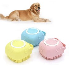 Cheapest Silicon Pet Shampoo for Dogs Cats Grooming Brush Massage Bath