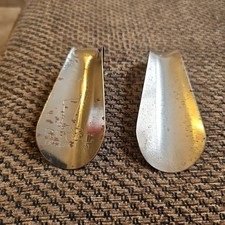 Vtg Regal Est 1880 Metal Shoe Horn 3.5" Unmarked Metal Shoe Horn 3.75"