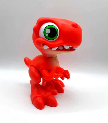 Zuru Robo Alive Jr Red Dinosaur Big Eye Cartoon T-Rex Figure Toy 7'' tall