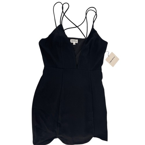 Mini Vestido Superdown Joey Doble Correa Negro Talla XS NUEVO CON ETIQUETAS NUEVO LBD - Imagen 4 de 8