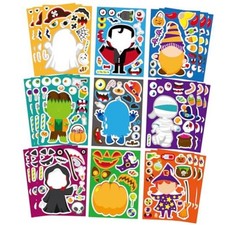 Halloween Stickers for Kids Make a Face Sticker Halloween Party Favor Craft