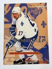 Vintage 1995 Fleer Denzel Clarke Quebec Nordiques LW NHL Hockey Card #173 NM