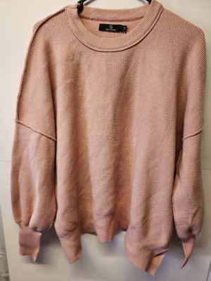 LILLUSORY Women's Pink Pullover Sweater  Size M