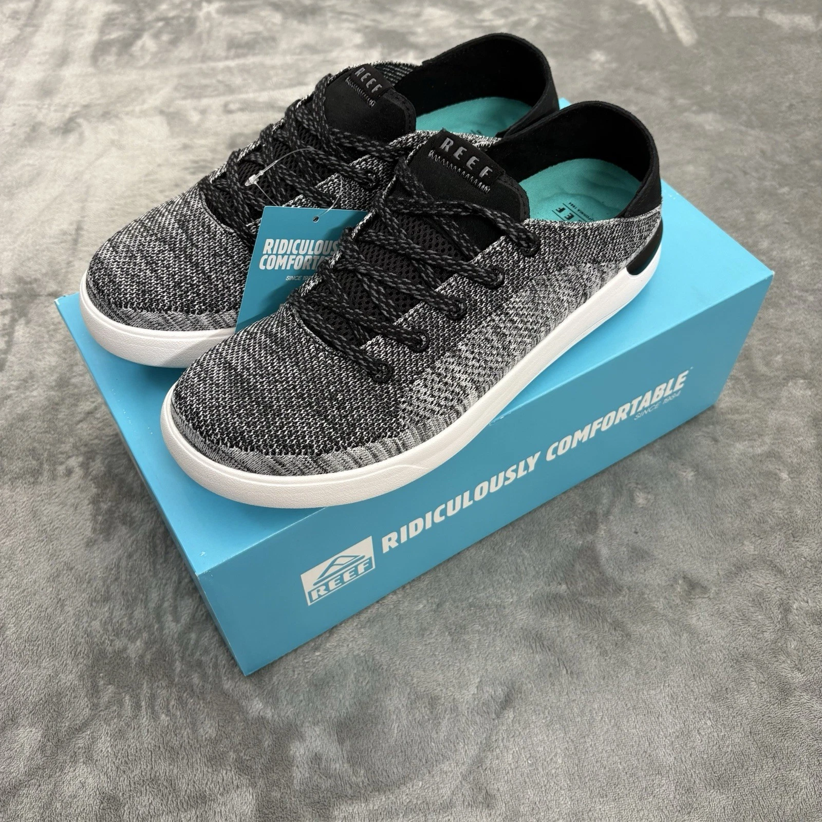 Reef Swellsole Neptune Sneakers Mens 10.5 Gray Slip On Lightweight CJ6016
