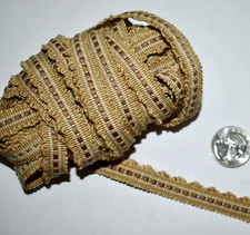 6.53 yds (4pcs=235") Samuel & Sons LANCASTER GIMP Beige 1/2"wide Trim