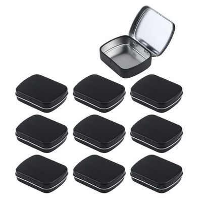 Metal Rectangular Empty Hinged Tins10-Pack Home Storage Containers Organizer ...