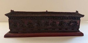 Bejing Nine Dragon Wall Red Resin Replica Souvenir