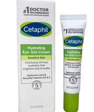 Cetaphil Hydrating Eye Gel Cream Sensitive Skin Hyaluronic Acid B3 E Vitam 0.5oz